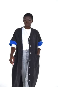 Daniel Chong Abrigo Funky, mangas azul real*Mujer Mujer