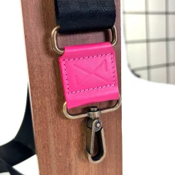 Daniel Chong Bandolera regulable lujada magenta* Bolsos Messenger|Bandoleras Slim