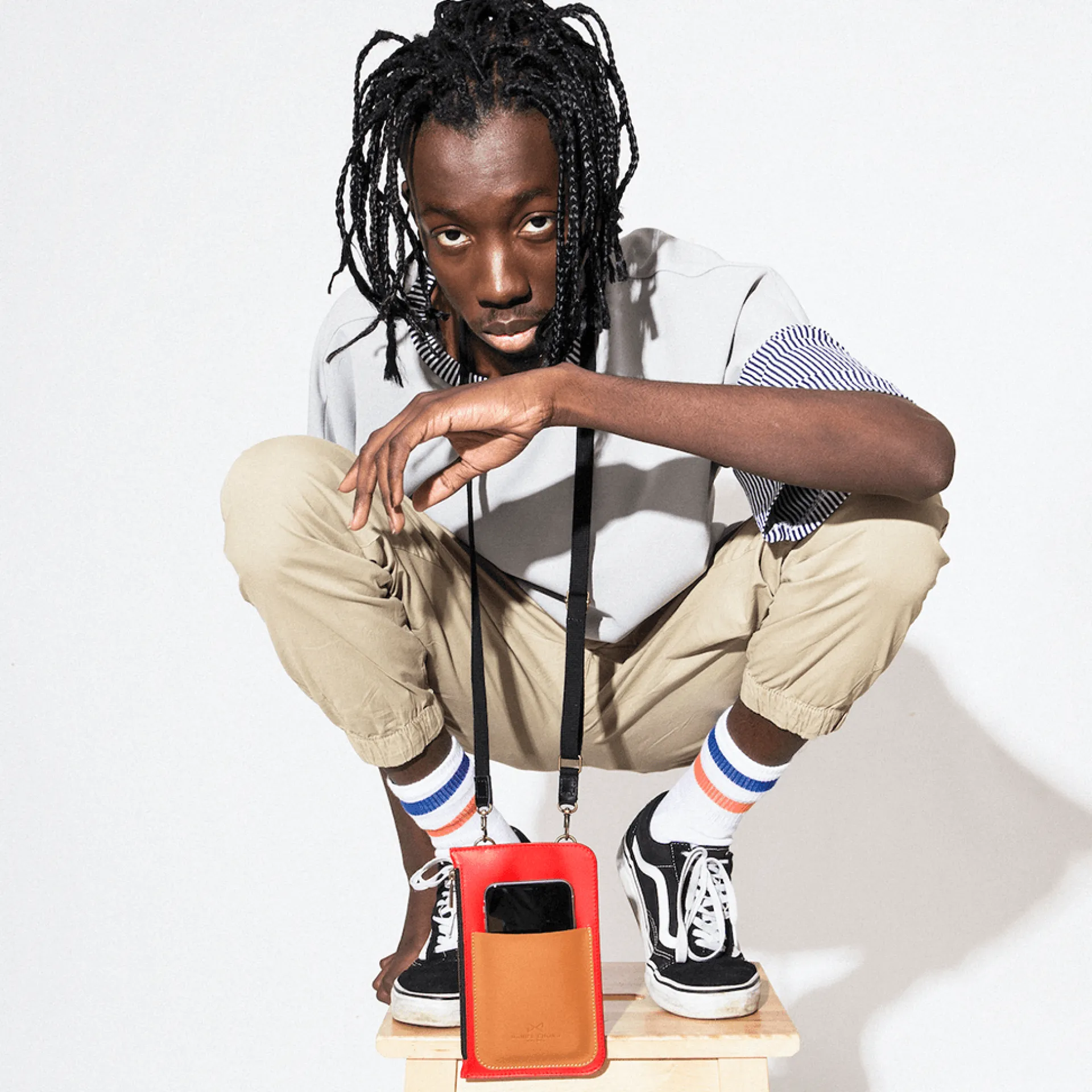 Daniel Chong Bolso para móvil Celeste* Bolsos Para Móvil