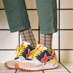 Daniel Chong Calcetines cuadros beige* Calcetines