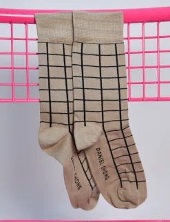 Daniel Chong Calcetines cuadros beige* Calcetines