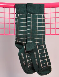 Daniel Chong Calcetines cuadros Verde* Calcetines