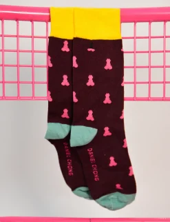 Daniel Chong Calcetines dicks marrón* Calcetines