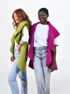 Daniel Chong Capa lana 100% Fucsia*Mujer Mujer