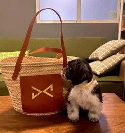 Daniel Chong Capazo mimbre, apliques y asas en piel de curtición vegetal*Mujer Mujer|Bolsos De Viaje