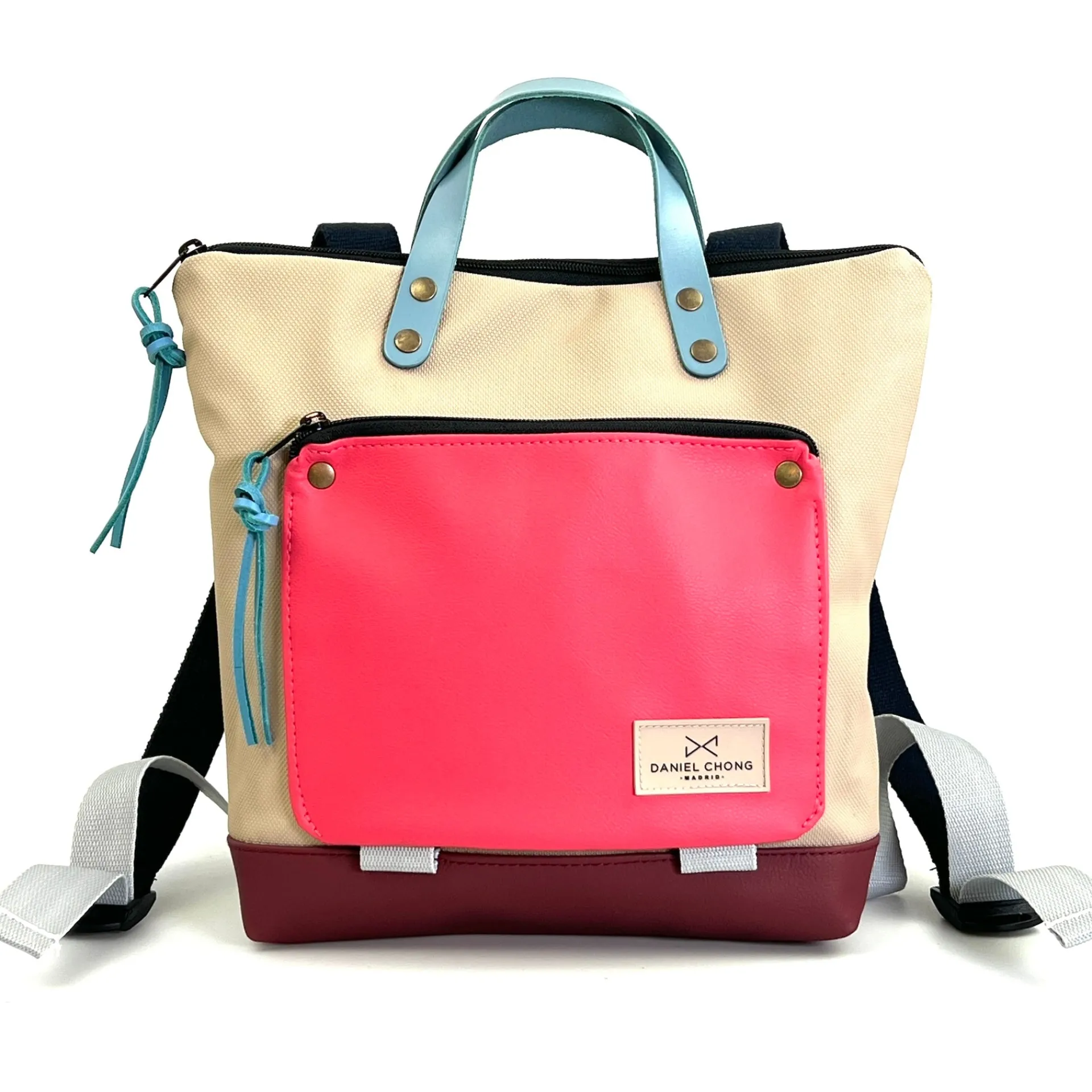 Daniel Chong Mochila mini cuadrada Book Holder Impermeable DZ* Mochilas Mini Cuadradas Book Holder