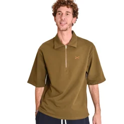 Daniel Chong OVER ZIP POLO KAKI unisex*Mujer Hombre|Mujer