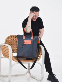 Daniel Chong THE CLERK MAXI NEGRO & AZUL*Hombre Hombre|Bolsos De Piel