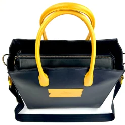 Daniel Chong THE CLERK MAXI NEGRO & MOSTAZA*Mujer Mujer|Bolsos De Piel
