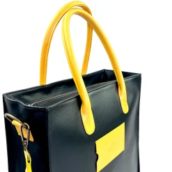 Daniel Chong THE CLERK MAXI NEGRO & MOSTAZA*Mujer Mujer|Bolsos De Piel