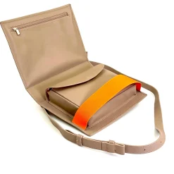 Daniel Chong THE FOLDER GREY & ORANGE* Bolsos De Piel