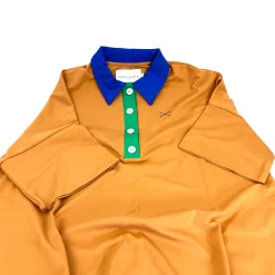 Daniel Chong Vestido Camisero Mostaza cuello verde*Mujer Mujer