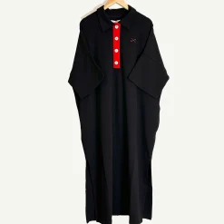 Daniel Chong Vestido Camisero Negro cuello rojo*Mujer Mujer