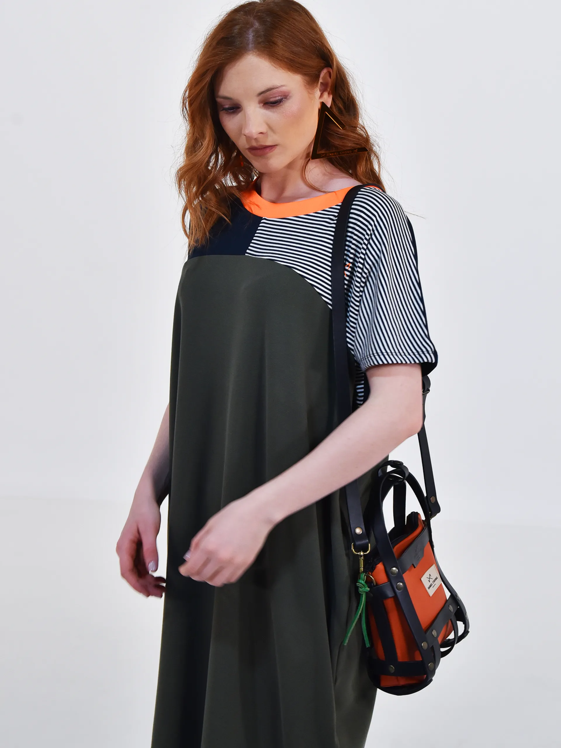 Daniel Chong VESTIDO OVER RAYAS BI COLOR*Mujer Mujer