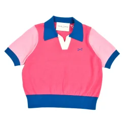 Daniel Chong Women Short Sleeve Knitted Polo ROSA*Mujer Mujer
